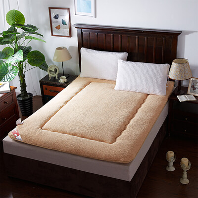 

Arctic plush imitation lambskin thickening mattress student dormitory comfortable single pad is camel 09 m bed