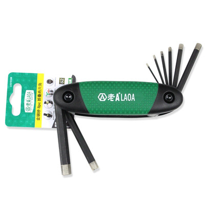 

LAOA Gold Grit Folded Flat Head Allen Wrench Screwdriver Set LA315108