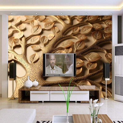 

Пользовательские обои 3D Mural Современные абстрактные рельефные листья Стены Картина Гостиная Спальня Art Mural Обои Papel De Parede 3D