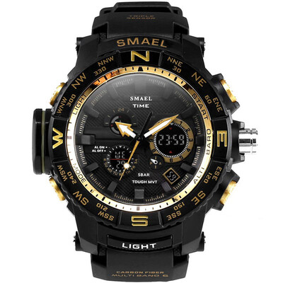 

Orange Sport Watch SMAEL Brand Watches LED Digital Wristwach Multi-functional Men Clock Led Stopwatch 1531 S Shock Sport Watch