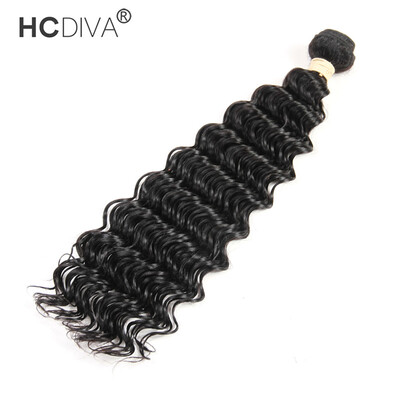 

HCDIVA Malaysian Virgin Unprocessed Human Hair Deep Wave 1 Bundle Deal Natural Black Color Malaysian Deep Curl Weave
