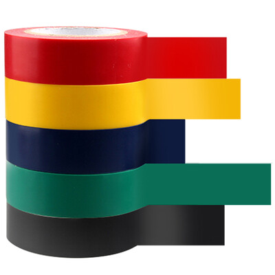 

Jimmy Home JM-G13100 Electrical Tape Electrical Insulation Tape Auto Repair Home Improvement Lead-Free Flame Retardant PVC Waterproof Tape Five Colors 10 Meters 5 Pack