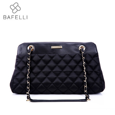 

BAFELLI bags for women fashion diamond lattice shoulder bag womens chain nylon black tote bolsos mujer women messenger bags