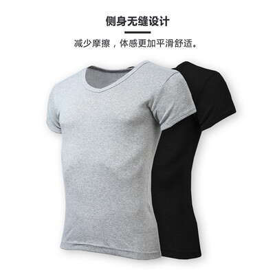 

Мужская футболка Giordano мужская V-образная вырезка из двух частей футболка с короткими рукавами хлопка тонкая нижняя рубашка 01247013 белый / черный большой размер (175 / 100A)