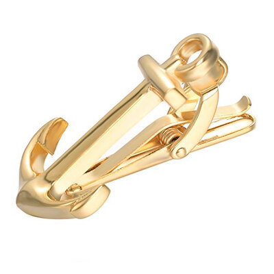 

Yoursfs ® Anchor Tie Clip Yellow Luxury Mens Special Shape Tie Clips Pins