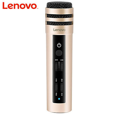 

Lenovo Lenovo UM10C mobile microphone singing it all k-host broadcast dedicated microphone Apple Android microphone wheat sound computer K Youth Edition champagne gold