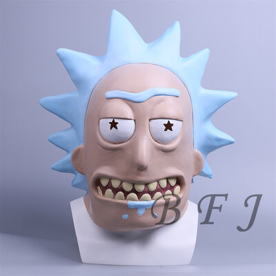 

Rick Mask Anime Rick and Morty Masked Cosplay Full Face Latex Halloween Masks For Halloween Prop Party Women / Men