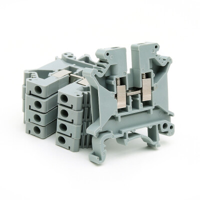 

(20 pieces/lot) Suyep Feed-Through Terminal Block Combined Type 24-10 AWG 32 A 800 V UK-5N Grey