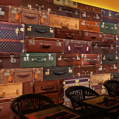 

Custom 3d mural Retro wallpaper color wood Container Trunk restaurant cafe KTV large mural wallpaper