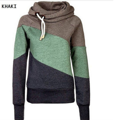 

New Arrival Women's Contrast Color Hoodie Fashion Hooded Cultivation Thickening Pullover Sweatshirts