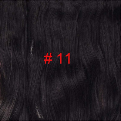 

Long 24" Stretched Wavy clip in Synthetic Hair Extensions 4 Clips One Piece Pure Color Heat Resistant Fiber 190gpiece