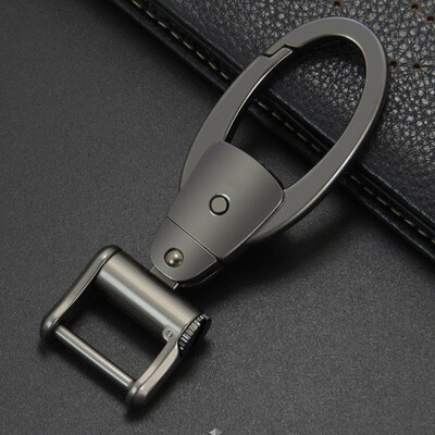 

Huazhe car waist hanging key ring arc buckle head mens creative personality men&women gifts simple keyrings pearl gold