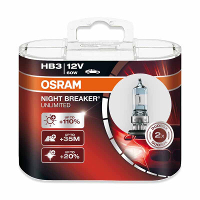 

OSRAM NIGHT BREAKER UNLIMITED 12V H1 H4 H7 H11 9005 9006 Автоматические лампы фар Лампы Hi / lo Beam Fog Light 2PCs НОВАЯ УПАКОВКА