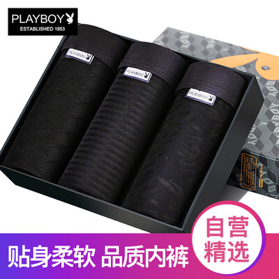 

[Супермаркет Jingdong] Playboy 5375 Мужские трусы Ice Screen Eye Summer 3 Подарочная коробка Боксерские трусы Мужские боксерские шорты Multicolor L