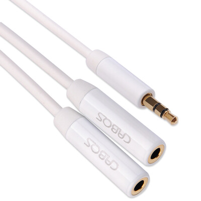 

Focal Kappa 016 Headphone Splitter 1 Minutes 2 Couple Share Transfer Cable Converter Computer Audio One Minute Adapter 05m White
