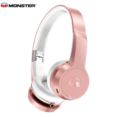 

Монстр (монстр) Четкость Ling Xi Окончательный Универсальный беспроводной Bluetooth гарнитуры телефон гарнитуры с гарнитурой моды улице музыки розового золота