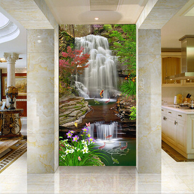 

Обои для рабочего стола 3D Waterfall Входной фон Wall Decor Wall Painting Природа Пейзаж Обои Murales De Pared 3D