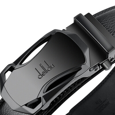 

Delidu belt leather mens automatic buckle leather pants belt fashion business casual belt D-2CZD-D29 black face