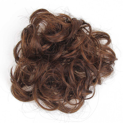 

AISI HAIR Синтетические волосы Черничный пончик Черный   Браун вьющиеся волосы булочки   подушечка Шиньон Упругие волосыВеревка