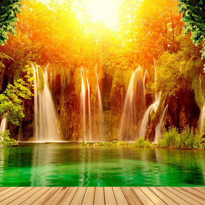 

3D обои HD Пасторальный стиль Водопад Природа Пейзаж Mural Столовая Гостиная Фон Фон Обои из нетканого декора Обои