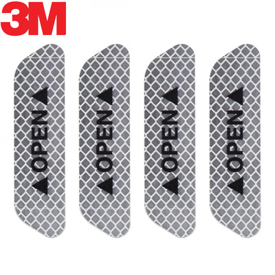 

3M светоотражающие наклейки дверная дверь безопасность предупреждение автомобильные наклейки автомобильные наклейки 2.5 * 9.3cm (4 шт.) Бриллиант красный