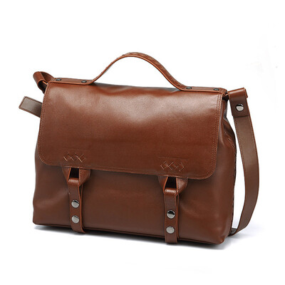 

Pkuone® New fashion mens Genuine leather handbags Famous Brand business bag men shoulder bags messenger bag for male