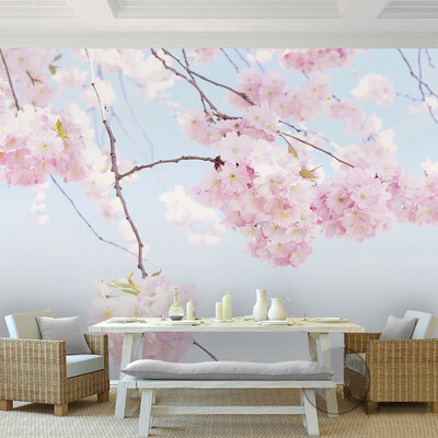 

Custom Photo Wallpaper Cherry Blossom Beautiful Floral Wall Mural Backdrop Living Room 3D Room Landscape Wall Papers Home Decor