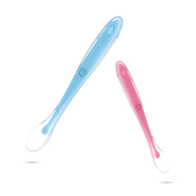 

Xinmiao Xinmiao childrens silicone soft spoon feeding spoon baby bowl spoon tableware newborn soft head spoon baby spoon complementary food spoon color random