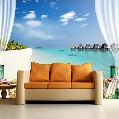 

Custom 3D Photo Wallpaper Beach Seaview Large Wall Painting Living Room Sofa Bedroom TV Background Decoration Wallpaper Murale