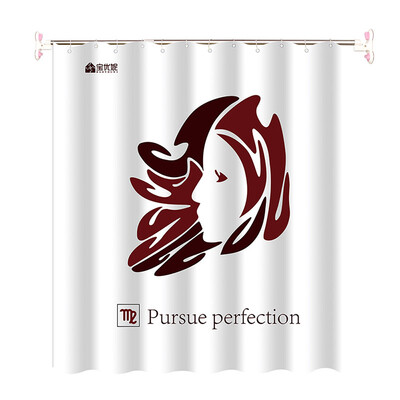 

Bao Youni bathroom curtain thick waterproof mildew shower curtain curtain with shower curtain ring shower curtain without shower curtain rod Leo DQ9086-18