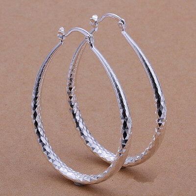

1 Pair New Fashion Solid Silvery Jewelry Twinkle "U" hoop Dangle Earrings