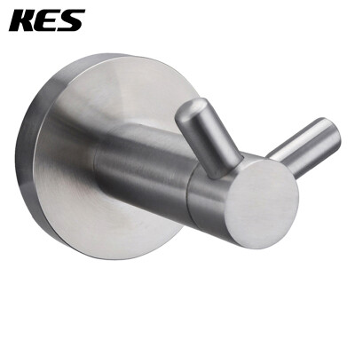 

KES A2161-2 Bathroom Double Prong Robe and Towel Hook, Brushed Stainless Steel