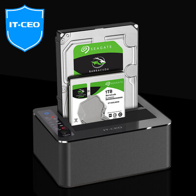 

IT-CEO 2,5 / 3,5-дюймовый жесткий бит базы Double сиденье USB3.0 отсутствует копия твердый внешний картридж съемный диск черный ящик SATA / SSD W703