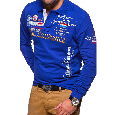 

Mens Fashion Personality Cultivating Long-sleeved Polo Shirts