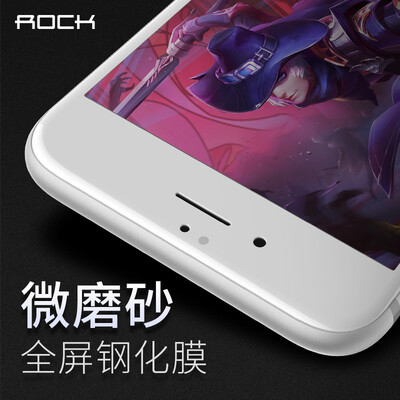 

Rock (ROCK) Apple 6s полноэкранный фильм iphone6s закаленная пленка / iphone6 ​​полноэкранный матовый анти-отпечаток антискользящий мобильный телефон стеклянная пленка элегантный белый прозрачный