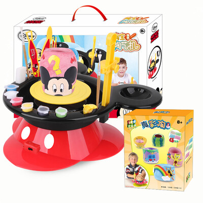 

Дисней (Disney) гончарные глины машина станок Дети электрические игрушки DIY детей ручной работы Глина гончарная мастерская подарок DS-1732
