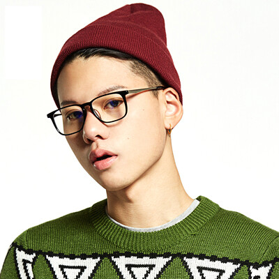 

Inmix 2389 tone meter flat glasses frame mens eye frame retro glasses frame female anti-blue glasses bright black