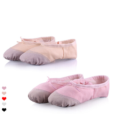 

Professional Children Girls Kids Cotton Canvas Soft Ballet Dance Practice Shoes 5 Colors