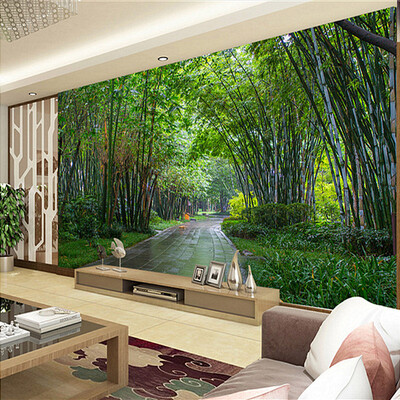 

Custom 3D Photo Wallpaper Pastoral Bamboo Forest Landscape Wallpaper Living Room Sofa TV Photography Background Wall Paper 3D