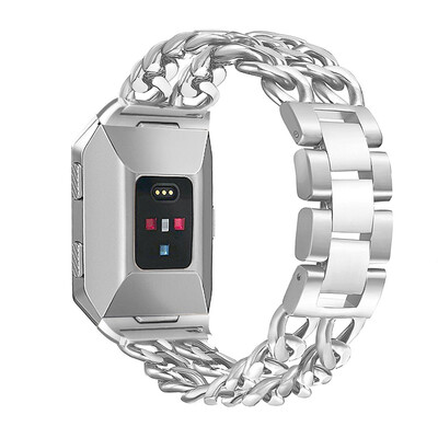 

Replacement Stainless Steel Metal Chain Bands Adjustable Folding Clasp for Fitbit Ionic