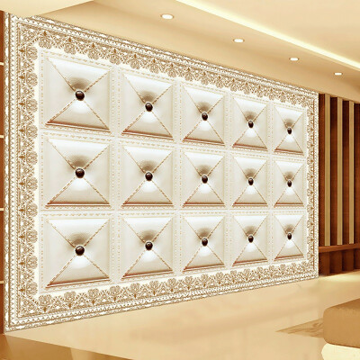

Custom 3D Photo Wall Paper Европейский стиль Мягкий пакет Mural Обои Жилая комната Телевизор Фон Обои на стенах Обои Домашний декор
