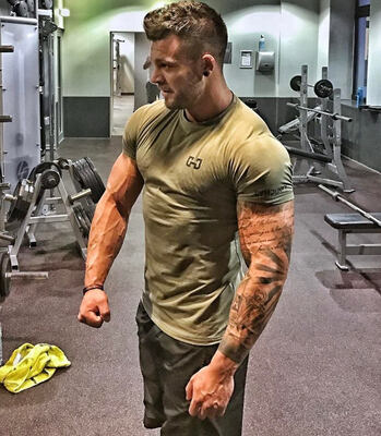

Mens Short Sleeve T-Shirt Fitness Wear Breathable o neck Pullover Muscle Brother nbyc002