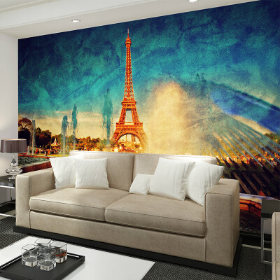 

Custom retro wallpaper European architectural Paris tower murals for bedroom lobby sofa TV backdrop wall wallpaper