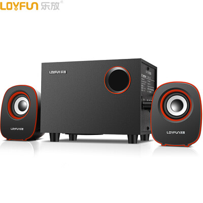 

Ley LOYFUN D230 21 active wooden computer Bluetooth audio home multimedia notebook desktop speaker mobile phone subwoofer Bluetooth version red