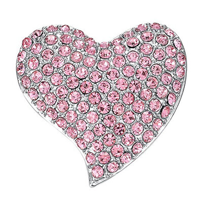 

Yoursfs Heart Brooch для женщин Cluster Micro Pave Clear Австрийский кристалл Love Heart Brooch Pin
