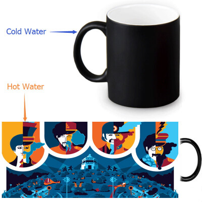 

The Beatles Yellow Submarine 350ml12oz Heat Reveal Mug Color Change Coffee Cup Sensitive Morphing Mugs Magic Mug Milk Tea Cups