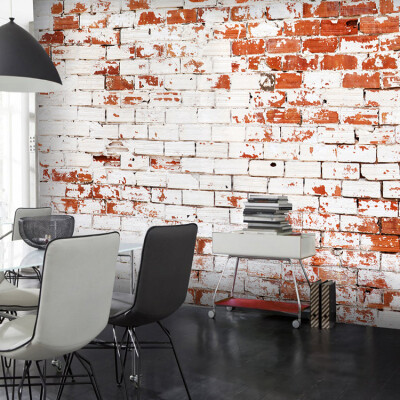 

Custom Size Photo 3D retro brick wallpaper white brick wall background large mural wallpaper