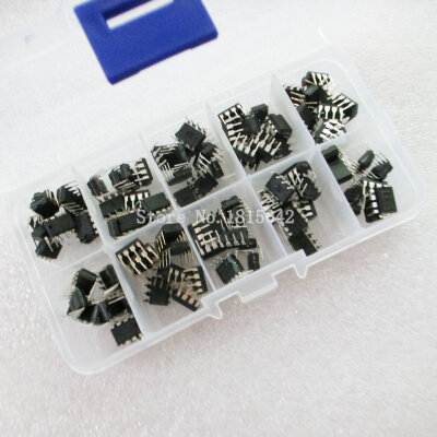 

100PCSBox NE555 UC3842 UC3843 UC3845 24C02 24C04 24C08 24C16 24C32 24C64 DIP IC Assortment Kit Each 10PCS