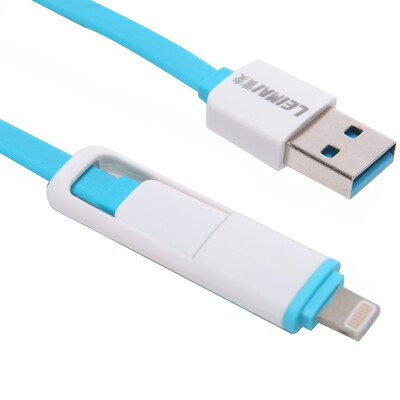 

Leimai (LEIMAI) комбинированный кабель подходит для Apple / Android телефона компании Apple iPhone5S / 6S / 7Plus Samsung проса родового синий
