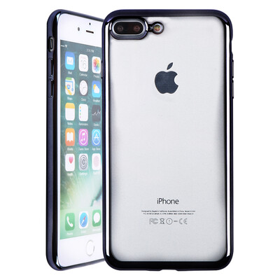 

Weiji iPhone 7/8 Plus Телефон Корпус Прозрачный чехол для телефона черный для iPhone 7/8 Plus